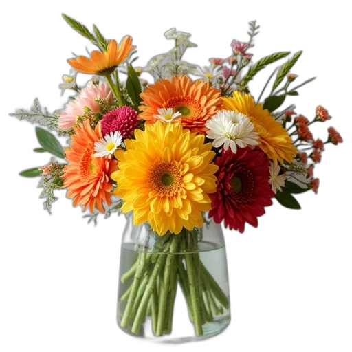 flower, photorealistic, colorful, bright transparent PNG cut-out
