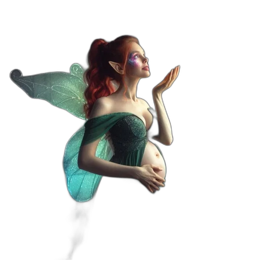 creature, dragon, staff, dress transparent PNG cut-out