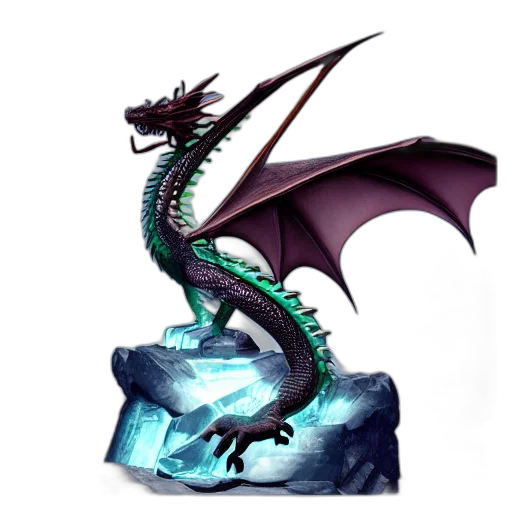 dragon, concept art, fantasy art, 3d render transparent PNG cut-out