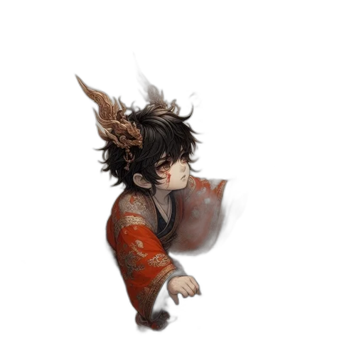 dragon, staff, mask, creature transparent PNG cut-out
