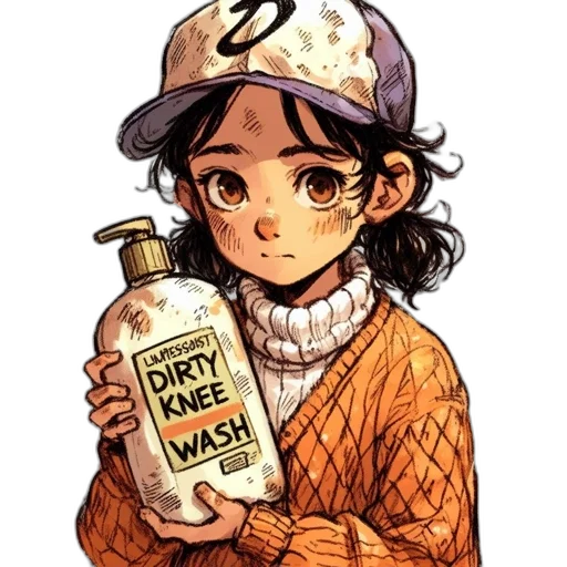 bottle, dress, hair, hat transparent PNG cut-out