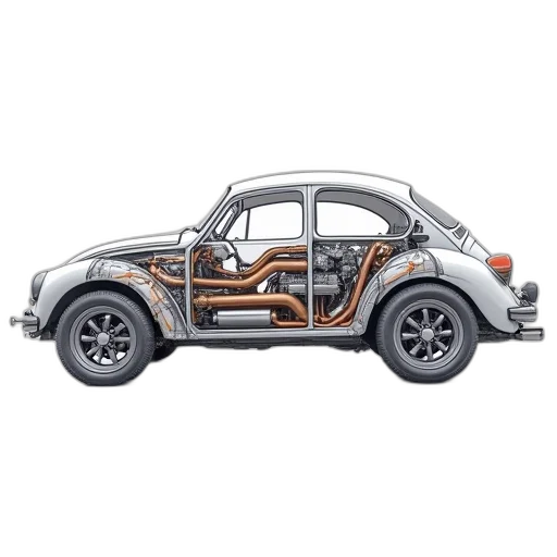 car, 3d render, diagram, shows transparent PNG cut-out