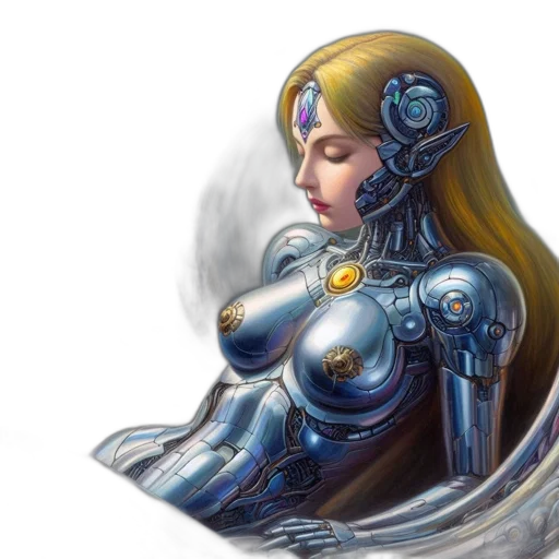 robot, fantasy art, concept art, comic book art transparent PNG cut-out