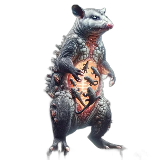 dragon, creature, animal, staff transparent PNG cut-out