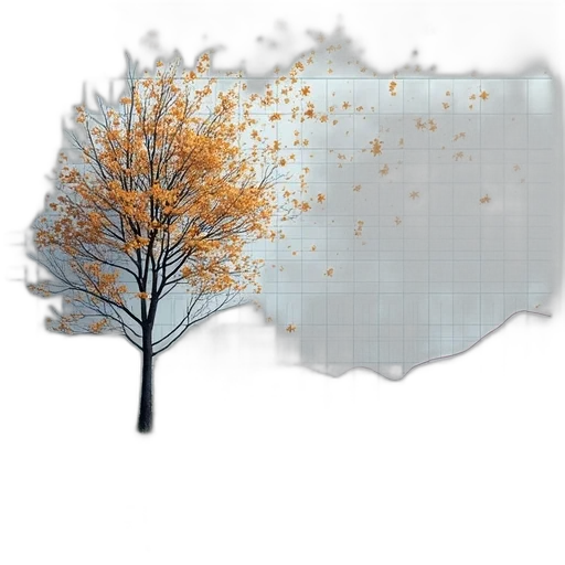 tree, crown, umbrella, 3d render transparent PNG cut-out