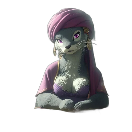 animal, hat, staff, creature transparent PNG cut-out