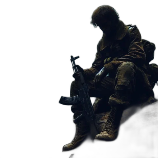 weapon, sword, jacket, staff transparent PNG cut-out