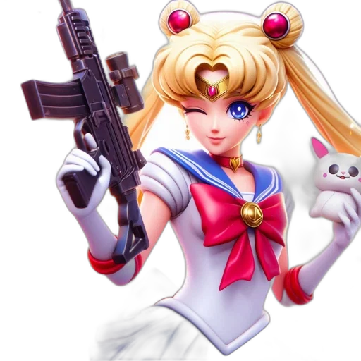 weapon, anime, concept art, pixel art transparent PNG cut-out