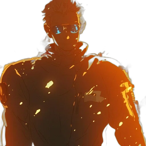 jacket, robot, weapon, mask transparent PNG cut-out