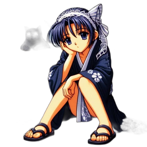 umbrella, dress, hat, anime transparent PNG cut-out