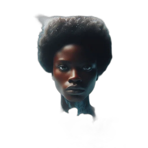 face, hair, creature, robot transparent PNG cut-out