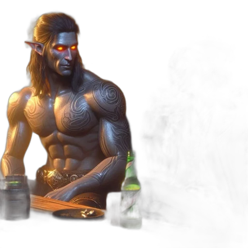 creature, concept art, fantasy art, 3d render transparent PNG cut-out
