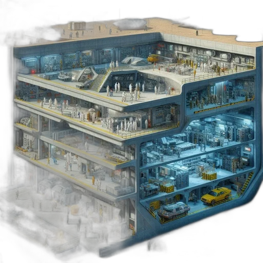 building, concept art, 3d render, advanced transparent PNG cut-out