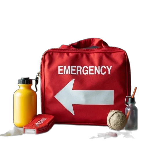 emergency, disaster, kit transparent PNG cut-out