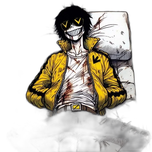jacket, mask, face, comic book art transparent PNG cut-out