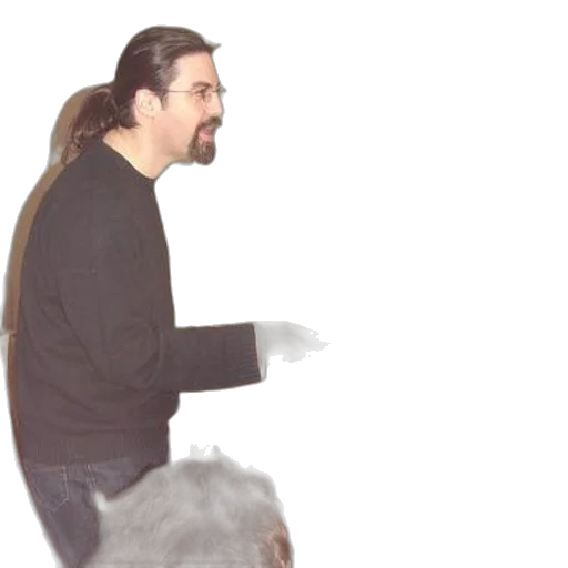 hair, staff, jacket, weapon transparent PNG cut-out