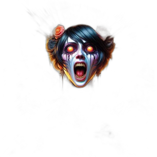 face, mask, creature, staff transparent PNG cut-out