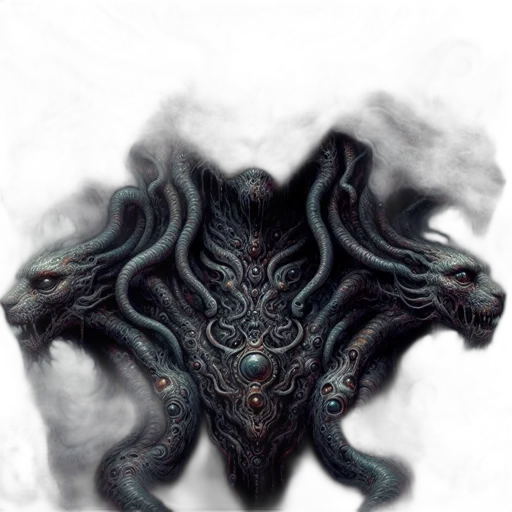 dragon, creature, mask, hair transparent PNG cut-out