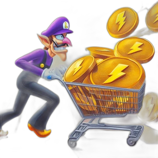 concept art, 3d render, waluigi, pushes transparent PNG cut-out