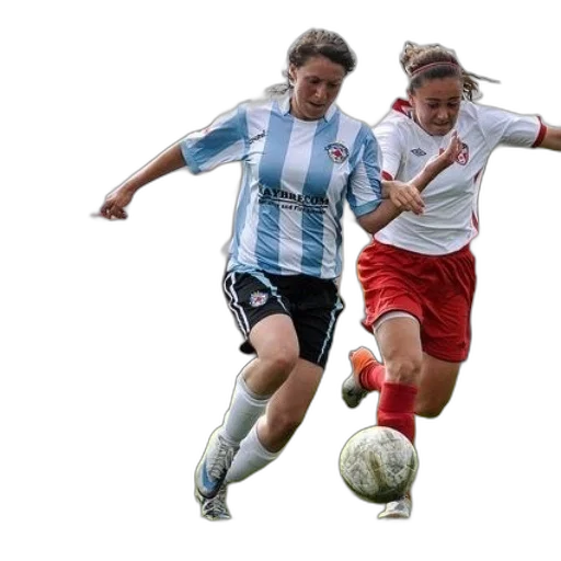 photorealistic, two, female, soccer transparent PNG cut-out