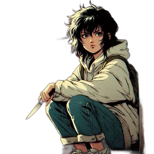 jacket, weapon, sword, staff transparent PNG cut-out