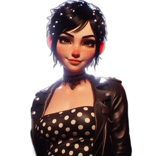 jacket, dress, face, jewelry transparent PNG cut-out