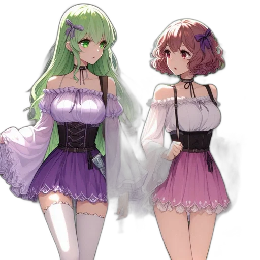 dress, concept art, pixel art, anime transparent PNG cut-out
