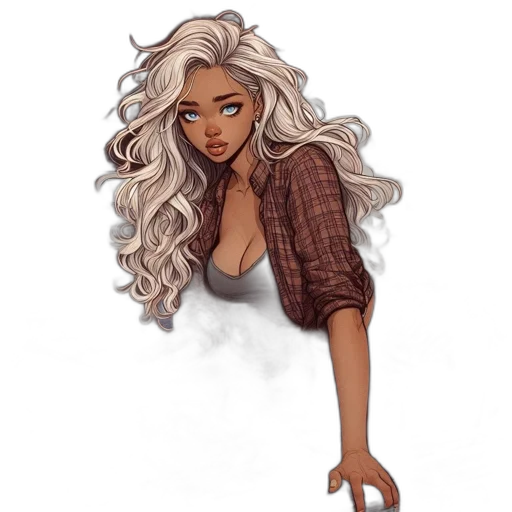 hair, dress, concept art, fantasy art transparent PNG cut-out