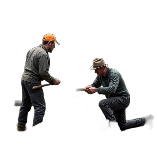 hat, shoes, staff, jacket transparent PNG cut-out
