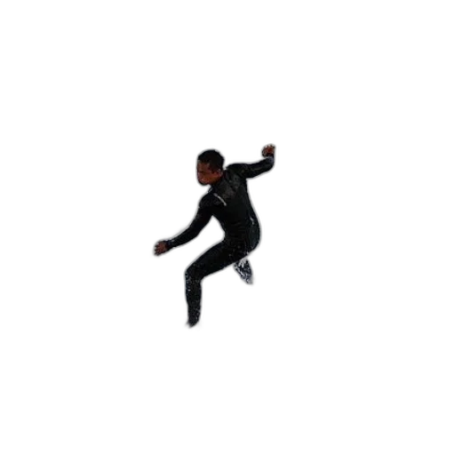 pixel art, surfer, black, wetsuit transparent PNG cut-out
