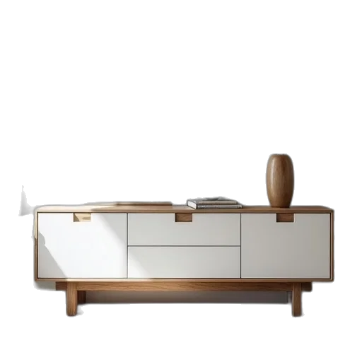 furniture, 3d render, earth tones, oak transparent PNG cut-out