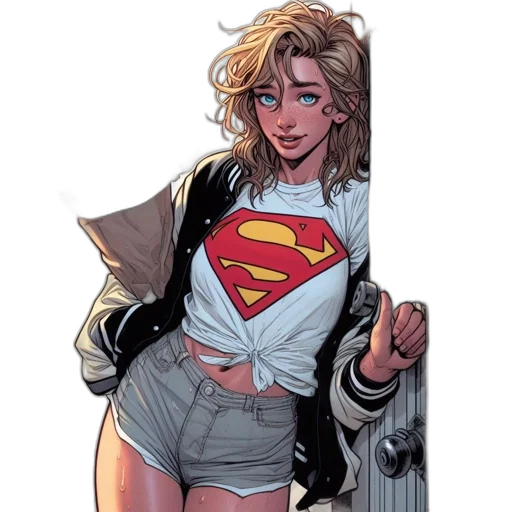 comic book art, concept art, cartoon, young transparent PNG cut-out