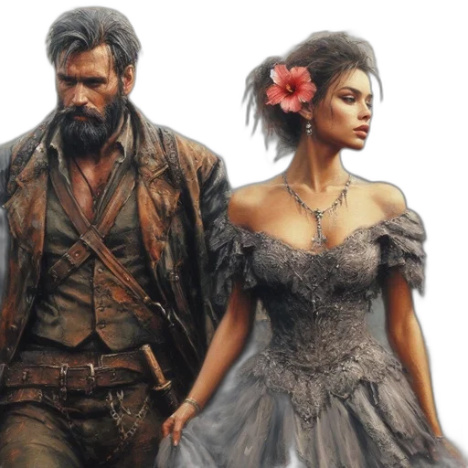 concept art, fantasy art, photorealistic, old-world transparent PNG cut-out