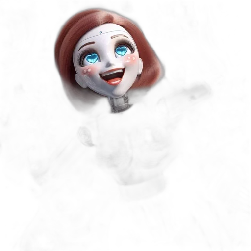 face, robot, creature, staff transparent PNG cut-out