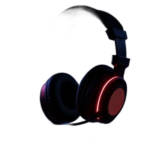 3d render, photorealistic, vaporwave, headset transparent PNG cut-out