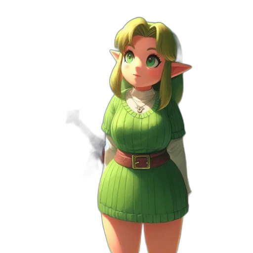 dress, staff, face, weapon transparent PNG cut-out