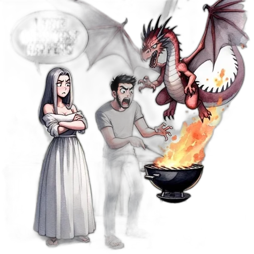 dragon, concept art, fantasy art, comic book art transparent PNG cut-out