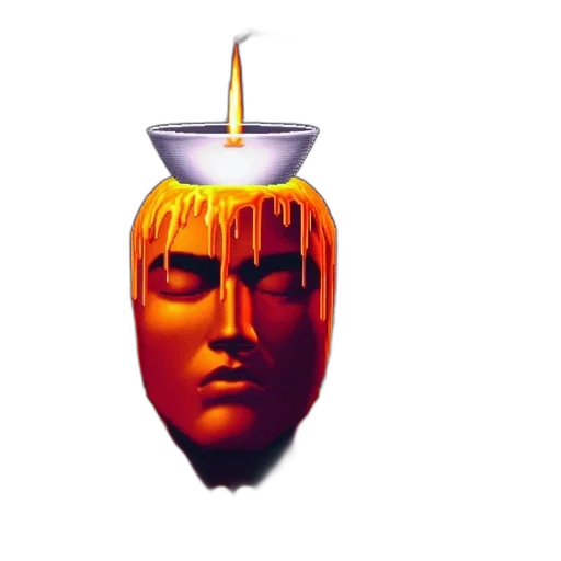 mask, crown, face, vaporwave transparent PNG cut-out