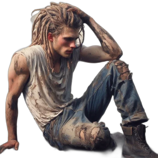 hair, weapon, concept art, photorealistic transparent PNG cut-out