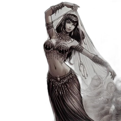 dress, jewelry, mask, creature transparent PNG cut-out