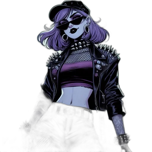 jacket, comic book art, concept art, cyberpunk transparent PNG cut-out
