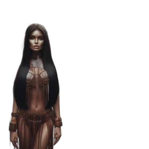 dress, hair, jewelry, concept art transparent PNG cut-out