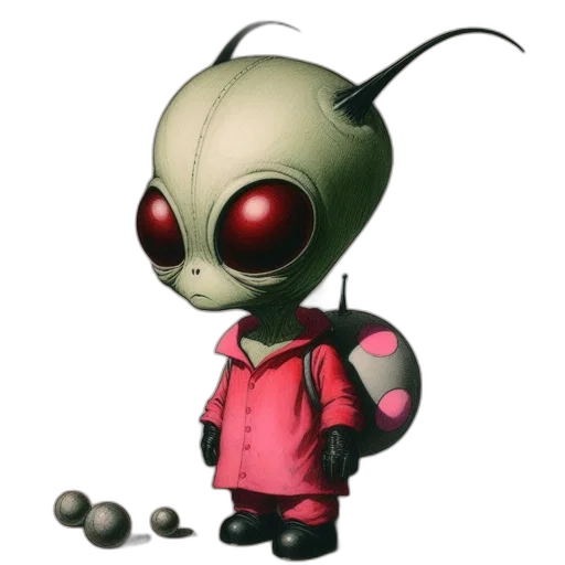 robot, creature, staff, jacket transparent PNG cut-out