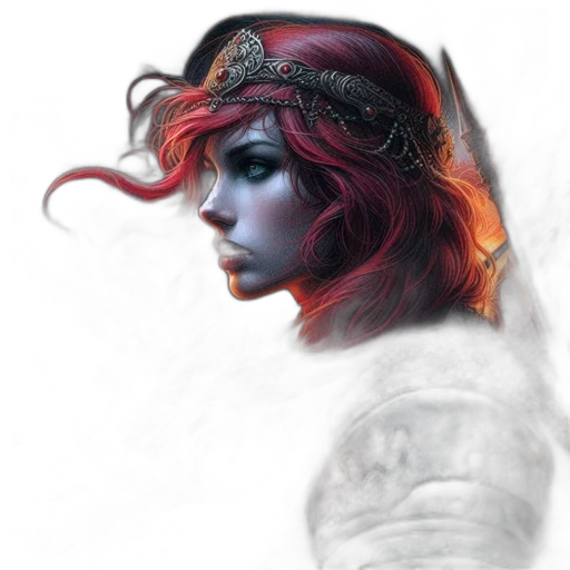 face, crown, fantasy art, concept art transparent PNG cut-out