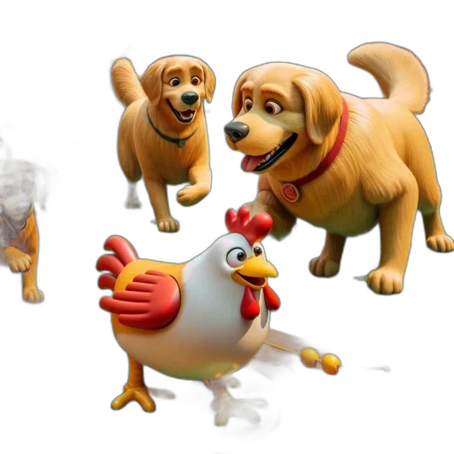 animal, 3d render, concept art, pixel art transparent PNG cut-out