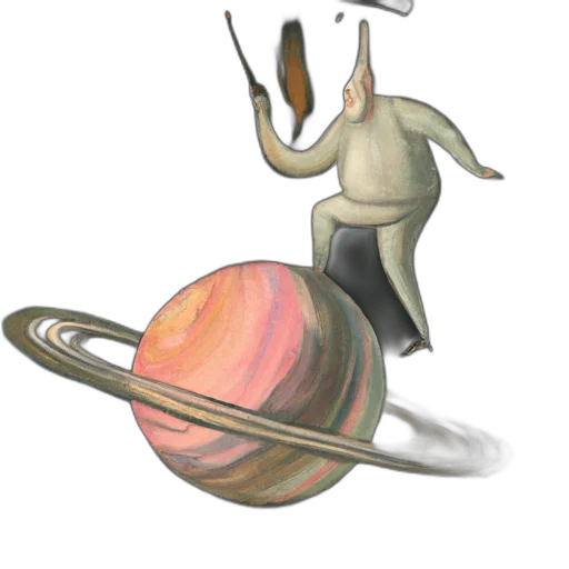 staff, robot, creature, hat transparent PNG cut-out