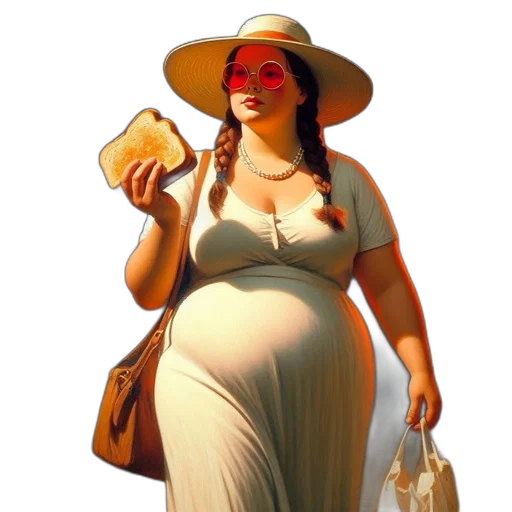 dress, hat, jewelry, food transparent PNG cut-out