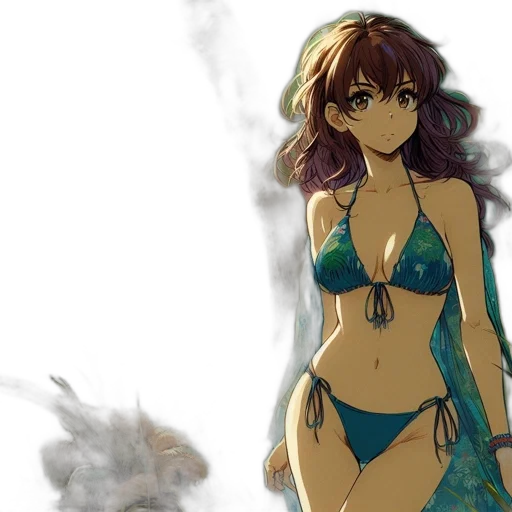 concept art, fantasy art, anime, watercolor transparent PNG cut-out