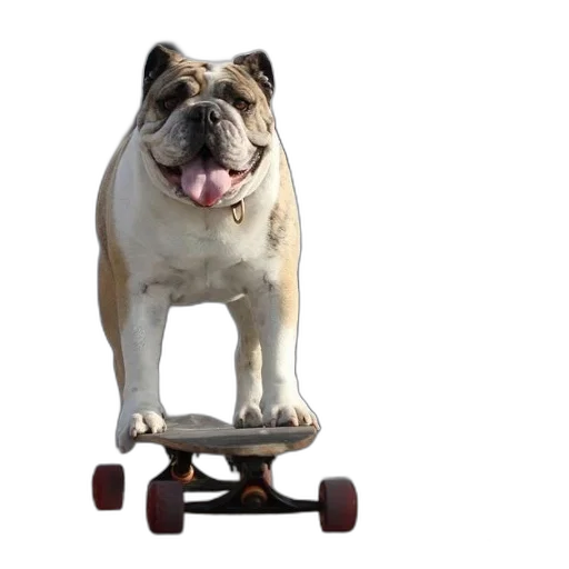 animal, photorealistic, bulldog, wearing transparent PNG cut-out