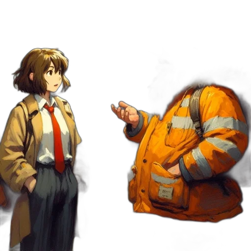 jacket, weapon, umbrella, robot transparent PNG cut-out